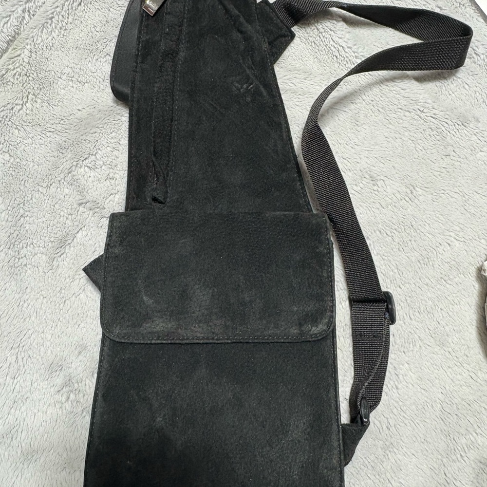Wilson leather Black Suede Men's Crossbody Bag